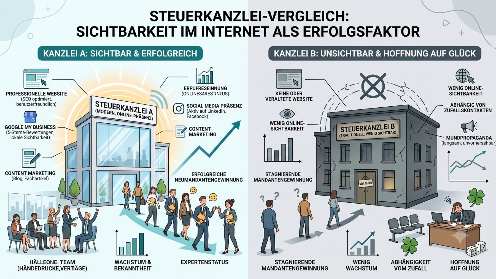 Warum Ihr Steuerberater-Kollege drei Straßen weiter mehr Mandanten gewinnt – obwohl Ihre Website schöner ist