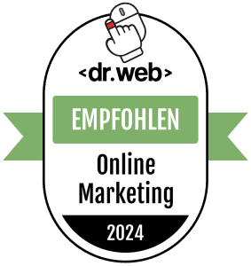 Empfohlen von Dr. Web für Online-Marketing 2024