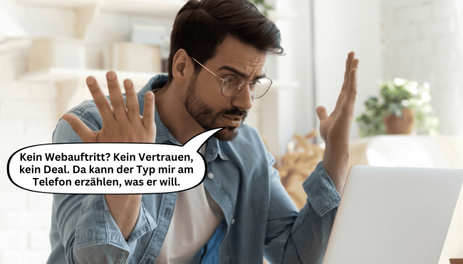 Fehlende Online-Präsenz Fehlende Online-Präsenz